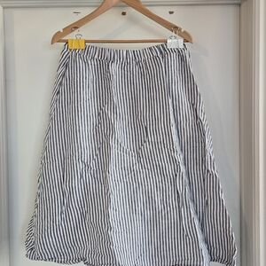 Talbots Navy and White Striped Skirt